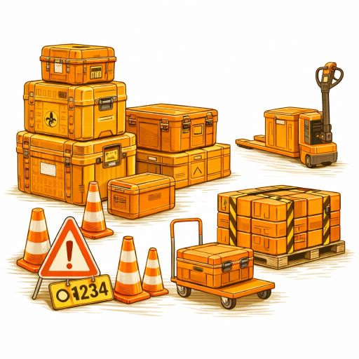Skrzynie transportowe, pojemniki, oznakowanie, wózki magazynowe