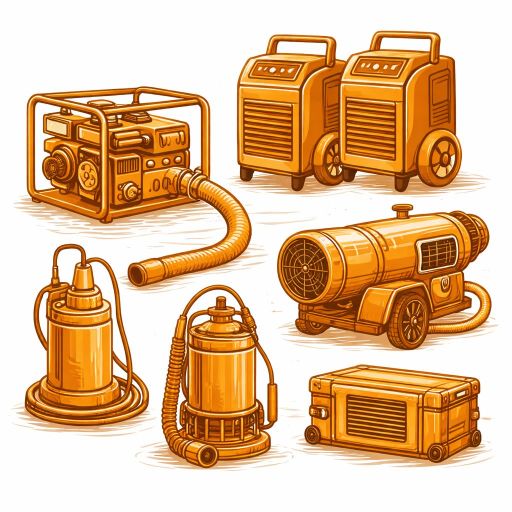 Pompy, Osuszacze powietrza, Nagrzewnice