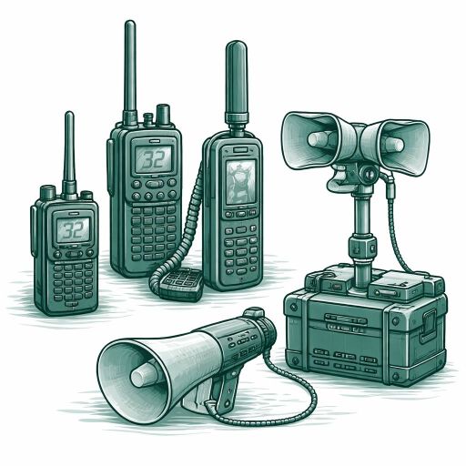 Radiotelefony, telefony satelitarne, megafony