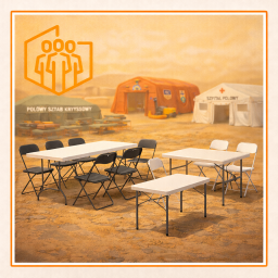 Stoły krzesła składane