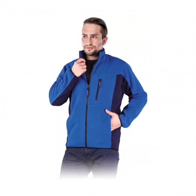REIS TWIN dwukolorowy męski polar rozpinany ze stójką 280g