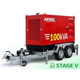 AKMEL AP 100 I5 mobilny agregat 3-fazowy na przyczepie 80 kW Diesel