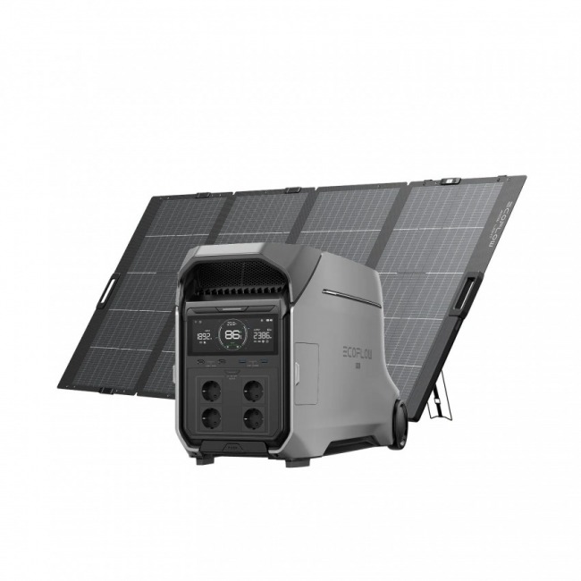 EcoFlow DELTA Pro 3 NextGen stacja zasilania 4000W z panelem fotowoltaicznym 400W