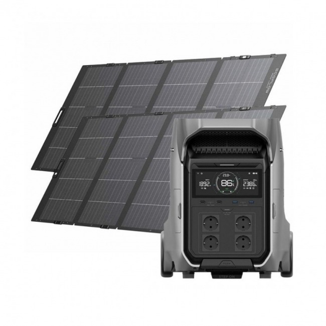 EcoFlow DELTA Pro NextGen stacja zasilania 3600W + 2 panele fotowoltaiczne 400W