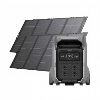 EcoFlow DELTA Pro NextGen stacja zasilania 3600W + 2 panele fotowoltaiczne 400W