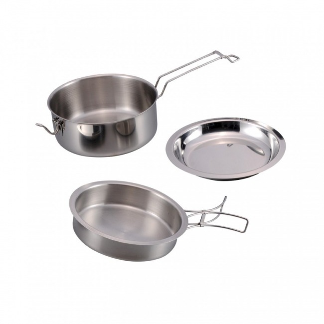Menażka 3-częściowa Texar ze stali nierdzewnej
