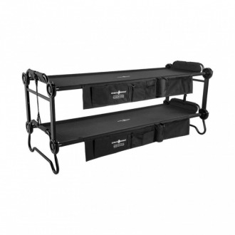 Łóżko polowe piętrowe Disc-O-Bed z organizerami