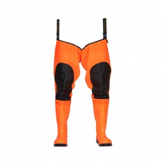 Wodery strażackie MAX FLUO z kaloszami bezpiecznymi S5 WRM02