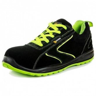 BONO S1 czarno-żółte półbuty bezpieczne zamszowe