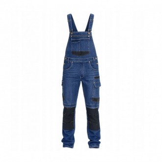 REIS JEANS303-B lekkie ogrodniczki elastyczne 220g REIS JEANS303-B lekkie ogrodniczki elastyczne 220g