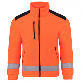 JHK FLRA RED 340 FLUO męski polar odblaskowy